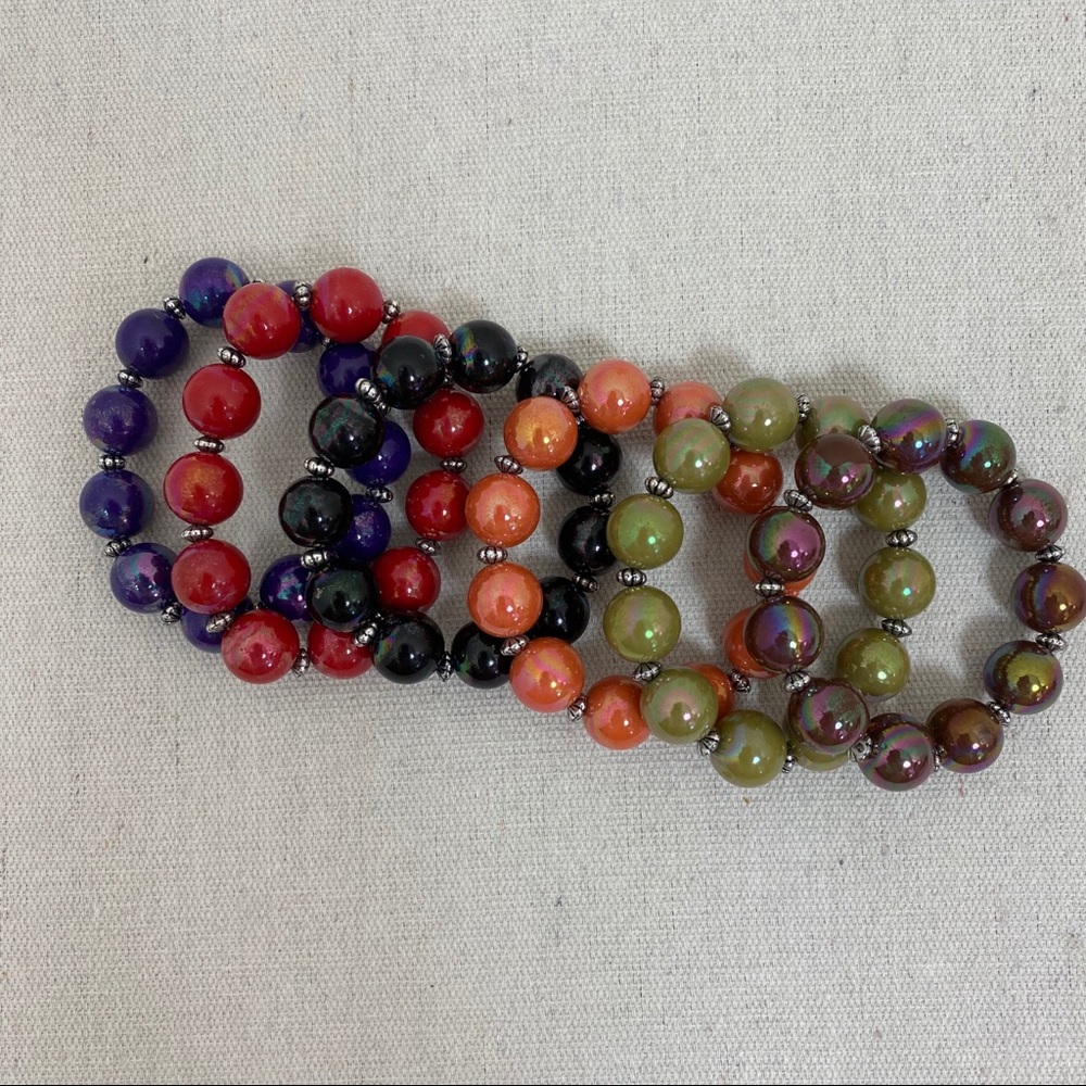 6 Beaded Bracelets - image 2